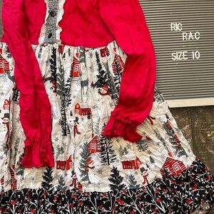 Ric Rac and Ruffles Kids Red and White Casual Dress